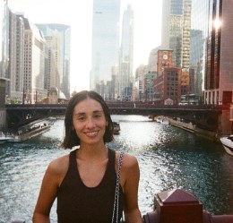 Standing by the river in Chicago