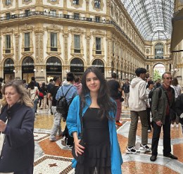 Inside the Galleria in Milan