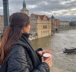 Looking over the river in Prague